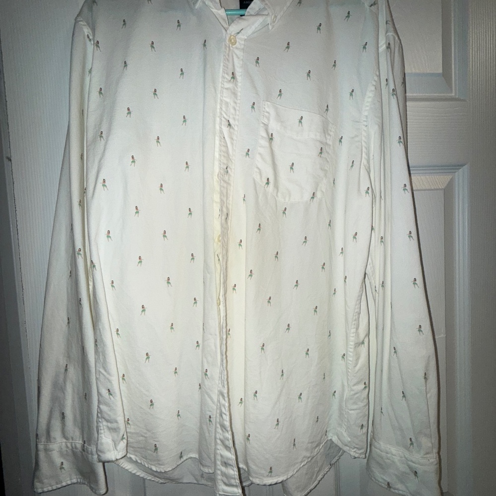 American Eagle Hula Girl Long Sleeve Shirt
